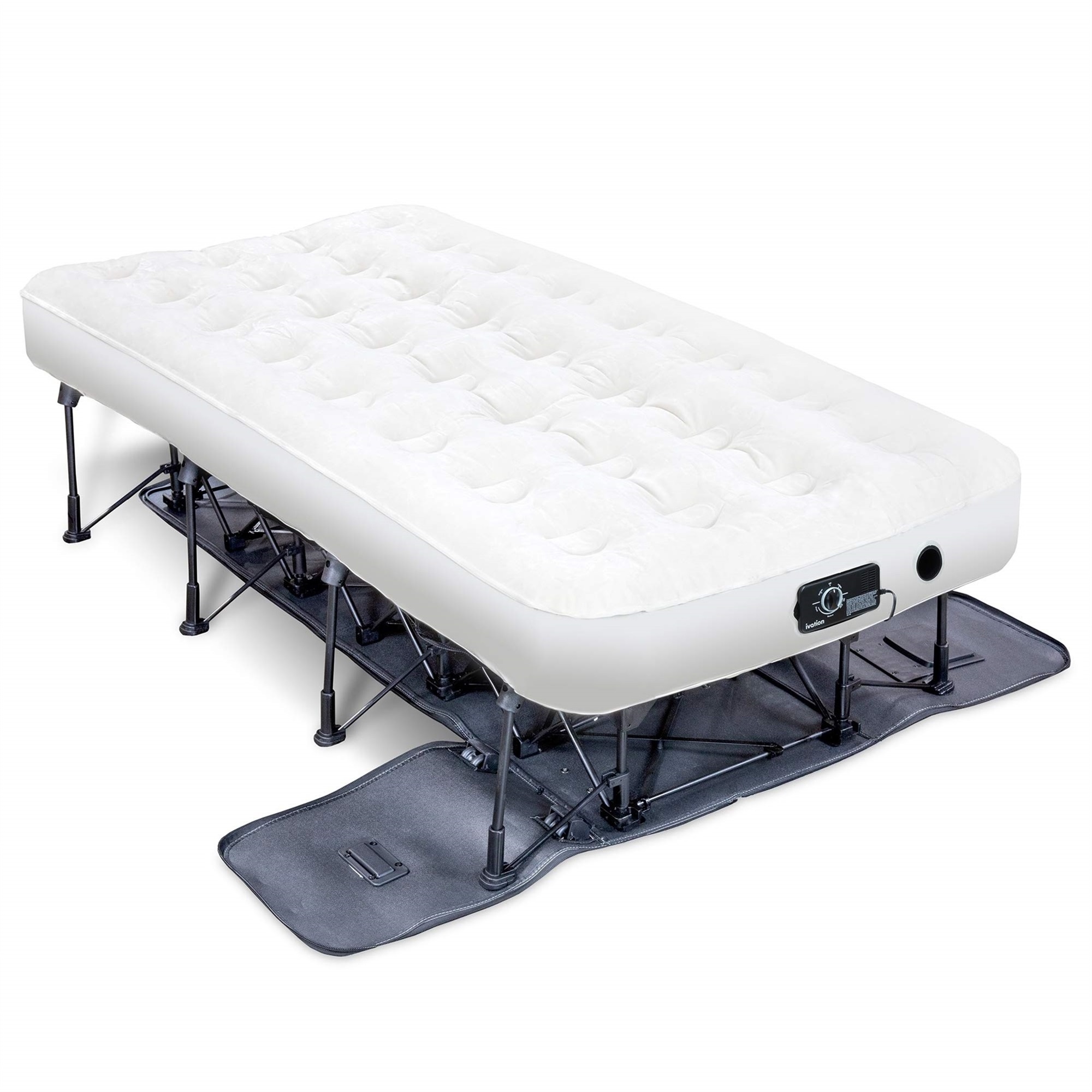 Ivation EZ-Bed Self Inflating Air Mattress, Twin Size Air Mattress with Built In Pump & Case
